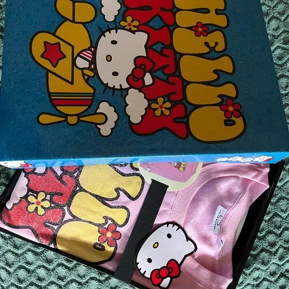 Hello Kitty Pink Crew Neck Sweater - Picture 2 of 4